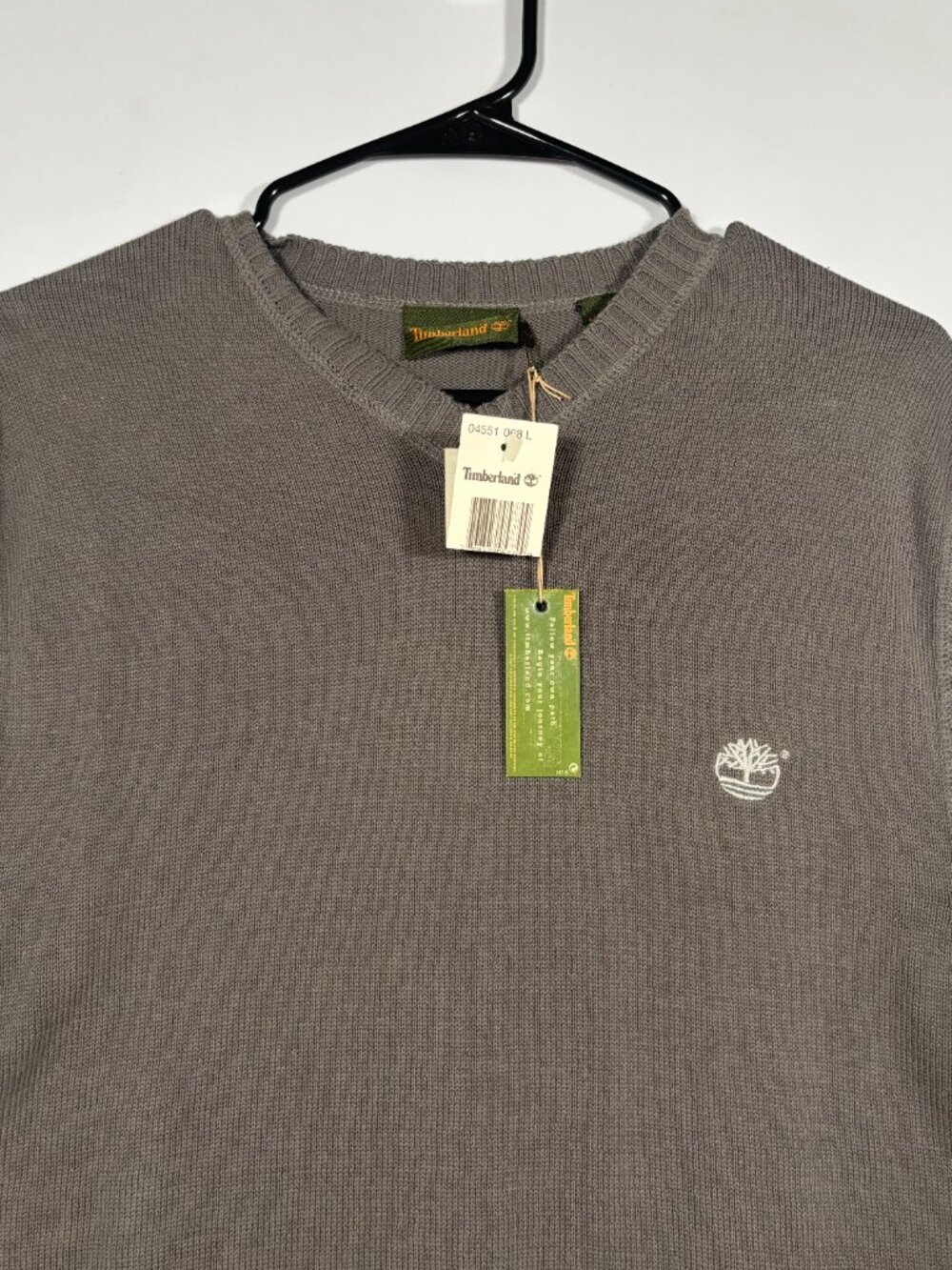 NWT imberland Men's Vintage V-Neck Knit Sweater Vest - Gray (Size L)